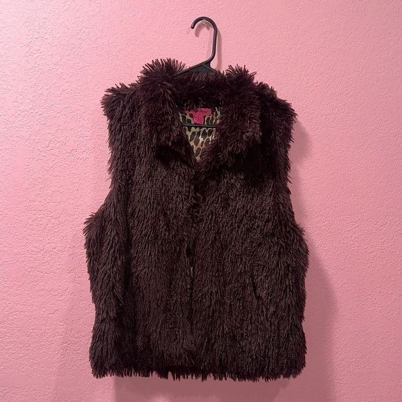 BETSEY JOHNSON Faux Fur Leopard Print Lining Size L - Picture 1 of 7